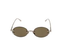 Linda Farrow - Lunettes de Soleil Stella C7 Blanc Or/Argent - Femme - Accessoires - Gris - Taille: 51 MM