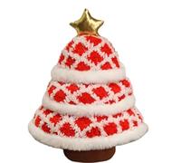 Linda Oreiller pour sapin de Noël en peluche en forme d'arbre de Noël 9,8 pouces | Oreiller décoratif en forme de plante, coussin en peluche de Noël, foi
