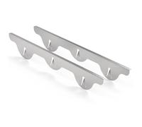 Linda's Essentials Lot de 2 couvre-joints en acier inoxydable 316 pour cuisinière - Résistants à la chaleur - Pour combler les espaces entre la cuisinière et le comptoir (64 cm, argenté)