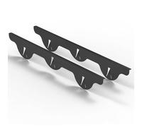 Linda's Essentials Lot de 2 couvre-joints en acier inoxydable 316 pour cuisinière - Résistants à la chaleur - Joints entre la cuisinière et le comptoir - 64 cm - Noir (acier)