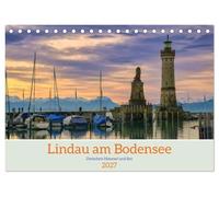 Lindau am Bodensee - Zwischen Himmel und See (Tischkalender 2027 DIN A5 quer), CALVENDO Monatskalender: Eine fotografische Reise durch die malerische ... Flair und einzigartiger Bodensee-Momente.