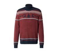 Lindbergh Pull-over 'Holiday' bleu foncé / rouge foncé / blanc, Taille L