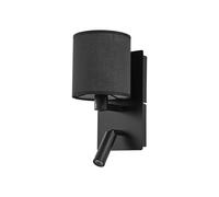 Lindby - Aiden applique murale 30 cm noir E14 lampe de lecture LED