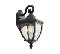 Lindby Applique Exterieur Cerys à intensité variable (Antique, Classic) en Noir (1 lampe,à E27) Murale Luminaire Lampe Jardin Eclairage