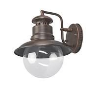 Lindby Applique Exterieur Eddie à intensité variable (Traditionnel) en Marron (1 lampe,à E27), Murale Exterieur, Luminaire Lampe Jardin, Eclairage d’exterieur