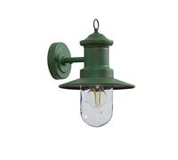 Lindby Applique Exterieur Eloretta à intensité variable (Traditionnel) en Vert Métal (1 lampe,à E27), Murale Luminaire Lampe Jardin Eclairage