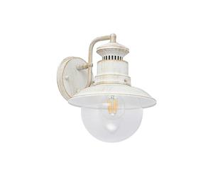Lindby Applique Exterieur Gwendolyn à intensité variable (Antique, Classic) en Blanc Métal (1 lampe,à E27) Murale Luminaire Lampe Jardin Eclairage