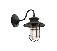 Lindby Applique Exterieur Kyan à intensité variable (Antique, Classic) en Noir Métal (1 lampe,à E27) Murale Luminaire Lampe Jardin Eclairage