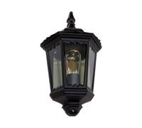 Lindby Applique Exterieur Lieva (Antique, Classic) en Noir Aluminium (1 lampe,à E27) Murale Luminaire Lampe Jardin Eclairage d’exterieur