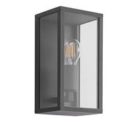 Lindby Applique Exterieur Peldar à intensité variable (Moderne) en Noir Aluminium (1 lampe,à E27), Murale Luminaire Lampe Jardin Eclairage