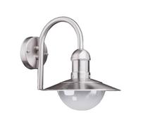 Lindby Applique extérieure Damion (Moderne) en Gris Inox (1 lampe,à E27), pour mur extérieur/façade de maison, terrasse und balcon