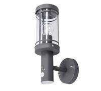 Lindby Applique extérieure Djori à intensité variable (Moderne) en Gris Inox (1 lampe,à E27), pour mur extérieur/façade de maison terrasse und balcon