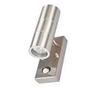 Lindby Applique extérieure Eyrin (Moderne) en Gris Inox (à 2 lampes, GU10), pour mur extérieur/façade de maison, terrasse und balcon