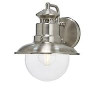 Lindby Applique extérieure Gwendolyn à intensité variable (Moderne) en Gris Inox (1 lampe,à E27), pour mur extérieur/façade de maison terrasse und balcon