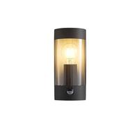 Lindby Applique extérieure Junias (Moderne) en Noir Inox (1 lampe,à E27), pour mur extérieur/façade de maison, terrasse und balcon