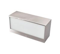 Lindby Applique extérieure Leonora (Moderne) en Gris Inox (1 lampe,à E27), pour mur extérieur/façade de maison, terrasse und balcon