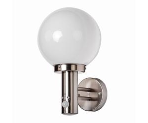 Lindby Applique extérieure Nada (Moderne) en Gris Inox (1 lampe,à E27), pour mur extérieur/façade de maison terrasse und balcon