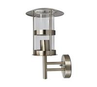 Lindby Applique extérieure Noemi (Moderne) en Gris Inox (1 lampe,à E27), pour mur extérieur/façade de maison, terrasse und balcon