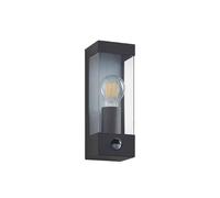 Lindby Applique extérieure Tilian (Moderne) en Gris Inox (1 lampe,à E27), pour mur extérieur/façade de maison, terrasse und balcon