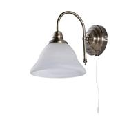Lindby Applique Murale Hanna à intensité variable (Antique, Classic) en Blanc Verre e. a. pour Salon & Salle manger (1 lampe,à E14), Applique, Lampe Murale, Eclairage, Luminaire Mural