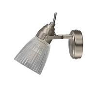 Lindby Applique Murale Kara à intensité variable (Moderne) en Gris Verre e. a. pour Salle de bain (1 lampe,à G9), Luminaire salle Lampe WC