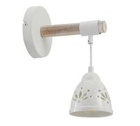 Lindby Applique Murale Pimana à intensité variable (Traditionnel) en Marron Bois e. a. pour Salon & Salle manger (1 lampe,à E14), Lampe Eclairage Luminaire Mural