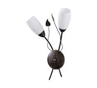 Lindby Applique Murale Stefania à intensité variable (Antique, Classic) en Marron Verre e. a. pour Salon & Salle manger (à 2 lampes, E14), Applique, Lampe Murale, Eclairage, Luminaire Mural