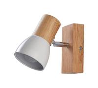 Lindby Applique Murale Thorin à intensité variable (Scandinave) en Marron Bois e. a. pour Salon & Salle manger (1 lampe,à E14), Lampe Eclairage Luminaire Mural