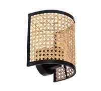 Lindby Applique Murale Yaelle à intensité variable (Scandinave) en Marron Bois e. a. pour Salon & Salle manger (1 lampe,à E27), Lampe Eclairage Luminaire Mural