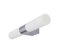 Lindby Applique Murale Ziva à intensité variable (Moderne) en Argent Métal e. a. pour Salle de bain (à 2 lampes, E14), Luminaire salle bain, Lampe WC
