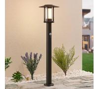 Lindby, borne lumineuse LED Gregory, 76 cm, capteur, gris foncé, IP44 Gregory Lindby, noir, Inox, Moderne