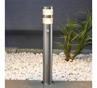 Lindby LED Luminaire extérieur Lanea (Moderne) en Gris Inox (1 lampe,à), Borne lumineuse luminaire pour socle