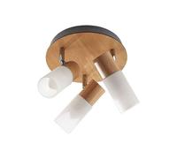 Lindby - Christoph 3 Round Plafonnier Wood/White