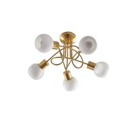Lindby - Elaina 5 Plafonnier Brass/Opal