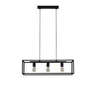 Lindby Suspension Emily à intensité variable (Moderne) en Noir Métal e. a. pour Cuisine (à 3 lampes, E27), Luminaire, Lampe Plafond, Luminaire Plafonnier, Suspendue