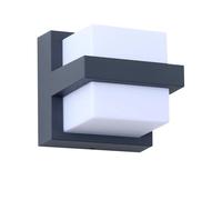 Lindby - Fyra Square LED Smart Extérieur Applique Murale Gris