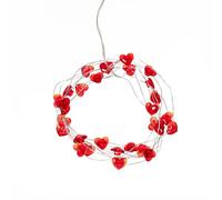 Lindby Guirlande lumineuse LED en forme de cœur - 3,20 m - 30 LED - Décoration de Saint-Valentin, anniversaire, mariage, fête des mères, coiffeuse, chambre à coucher