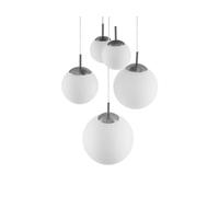 Lindby - Heleska 5 Round Suspension Opal/Nickel