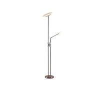 LED Lampadaire Jonne à intensité variable (Moderne) en Gris Métal e. a. pour Salon & Salle manger (à 2 lampes,), Sur Pied, Lampe a de Sol