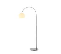 Lindby Lampadaire Cynthia (Moderne) en Gris Verre e. a. pour Salon & Salle à manger (1 lampe,à E27), arqué lampadaire arc lampe sur pied de salon éclairage