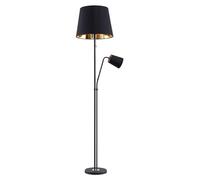 Lindby Lampadaire Efalia (Moderne) en Noir Métal e. a. pour Salon & Salle à manger (à 2 lampes,), Sur Pied, Lampe a de Sol