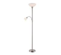Lindby Lampadaire Elaina (Moderne) en Gris Métal e. a. pour Salon & Salle à manger (à 2 lampes, E27), lampe sur pied, de salon lampadaire éclairage indirect,
