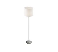 Lindby Lampadaire Everly (Moderne) en Blanc Textile e. a. pour Salon & Salle à manger (1 lampe,à E27), Sur Pied, Lampe a de Sol