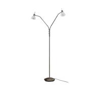 Lindby Lampadaire Gwendolin (Moderne) en Gris Métal e. a. pour Salon & Salle à manger (à 2 lampes, E14), Sur Pied, Lampe a de Sol