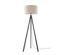 Lindby Lampadaire Herry (Scandinave) en Blanc Textile e. a. pour Salon & Salle à manger (1 lampe,à E27), Sur Pied, Lampe a de Sol