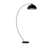 Lampadaire arc Jonera Lindby, noir, Salon / Salle à manger, Métal, Jeunes / étudiants, Lampadaire