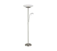 Lindby Lampadaire LED Ragna à intensité variable (Moderne) en Blanc Verre e. a. pour Salon & Salle manger (à 2 lampes,), Sur Pied, Lampe a de Sol
