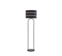 Lindby Lampadaire Tsomo (Scandinave) en Noir Textile e. a. pour Salon & Salle à manger (1 lampe,à E27), Sur Pied, Lampe a de Sol