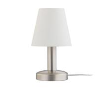 Lindby Lampe à poser Hanno (Moderne) en Blanc Textile e. a. pour Chambre coucher (1 lampe,à E14), textile