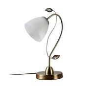 Lindby Lampe à poser Michalina (Moderne) en Blanc Verre e. a. pour Salon & Salle manger (1 lampe,à E27),